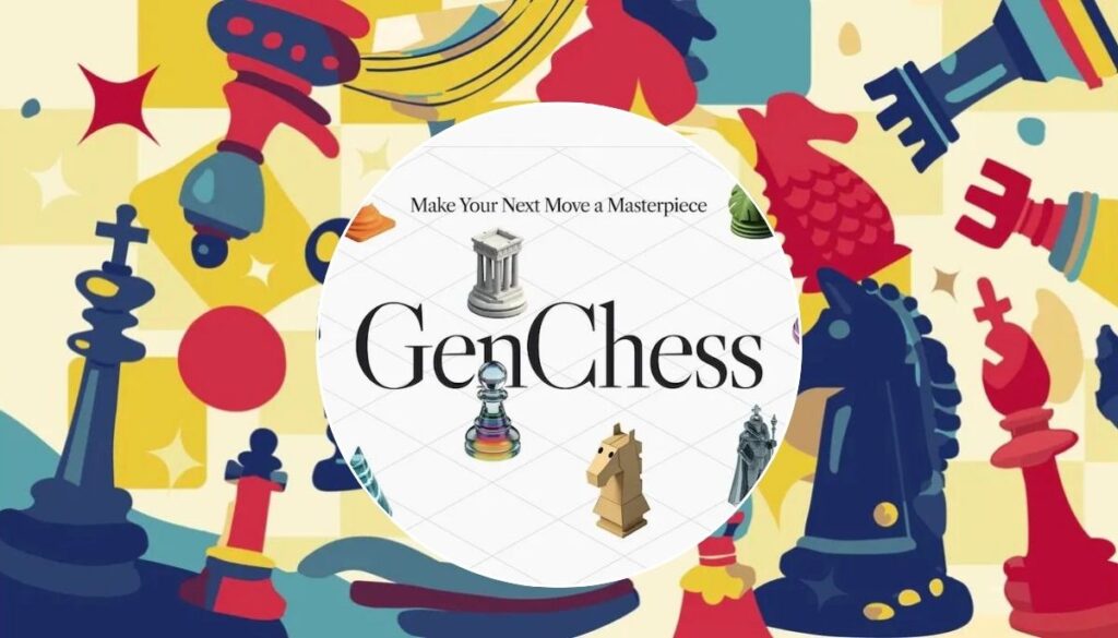 GenChess से बदलें शतरंज के टुकड़े, खेलें कंप्यूटर के खिलाफ